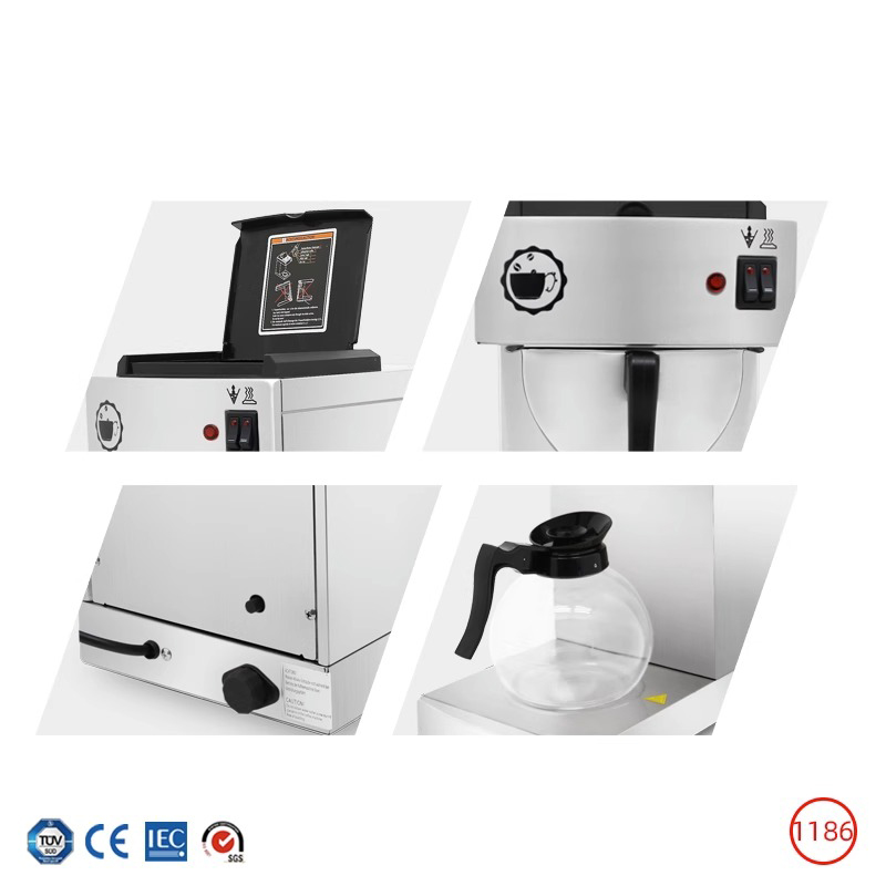 Coffee Tea Hong Kong - เครื่องชงกาแฟอัตโนมัติเต็มรูปแบบ เครื่องชงชาแบบดริปสำหรับการใช้งานเชิงพาณิชย์ เครื่องสกัดชาไข่มุกสไตล์ฮ่องกง เครื่องกรองแบบดริป