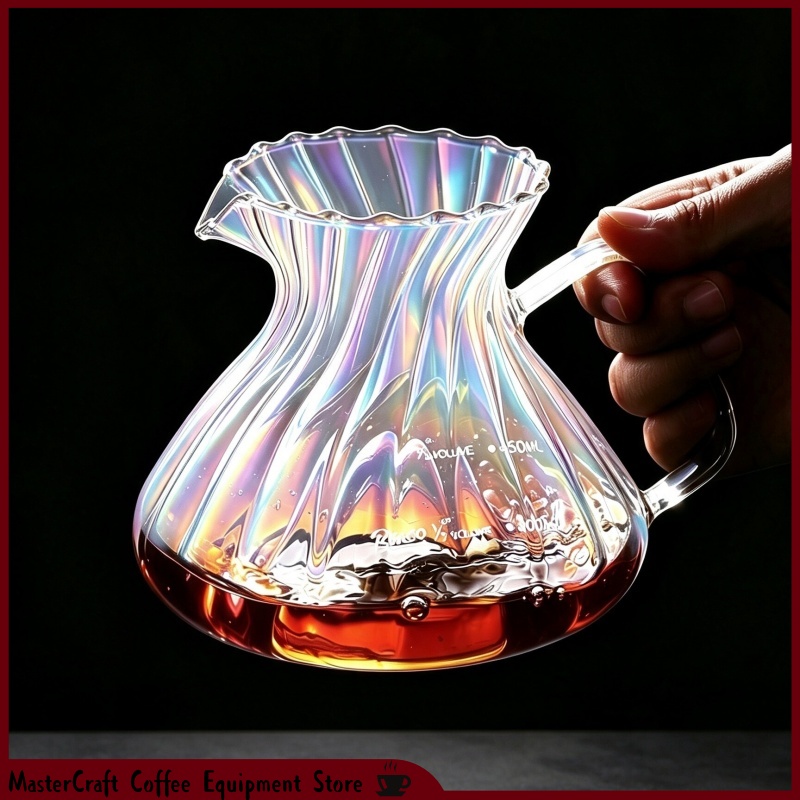 Coffee Dripper V60 - มีสินค้าในสต็อก ชุดชงกาแฟแบบเทน้ำ Bincoo สีสันสดใส – โถแก้วสำหรับเสิร์ฟพร้อมเครื่องหมายวัดปริมาณ,