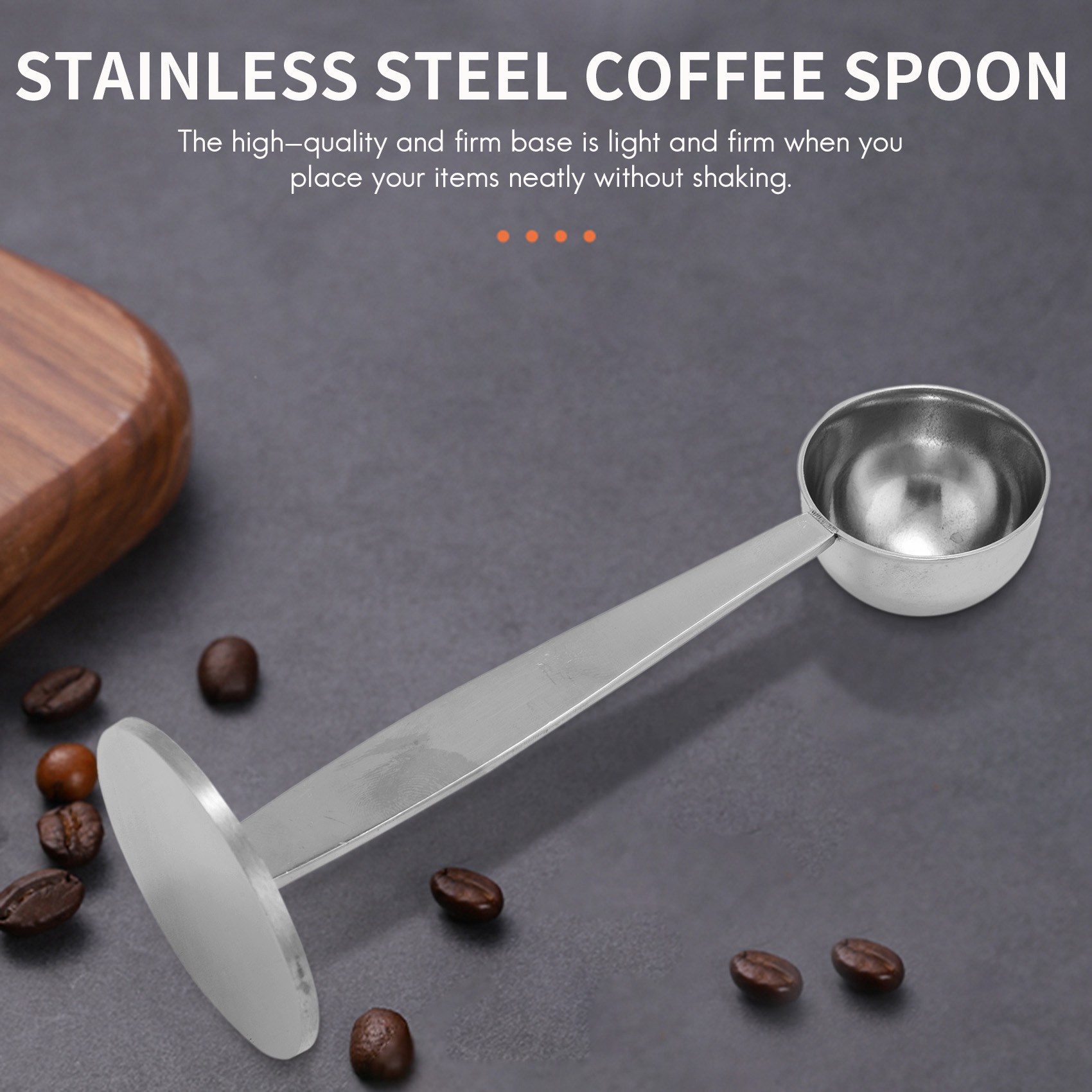Coffee Tea Stand - A21Q - ช้อนตวงกาแฟเอสเพรสโซ สแตนเลส สำหรับกาแฟและชา ช้อนตวงและกดกาแฟ