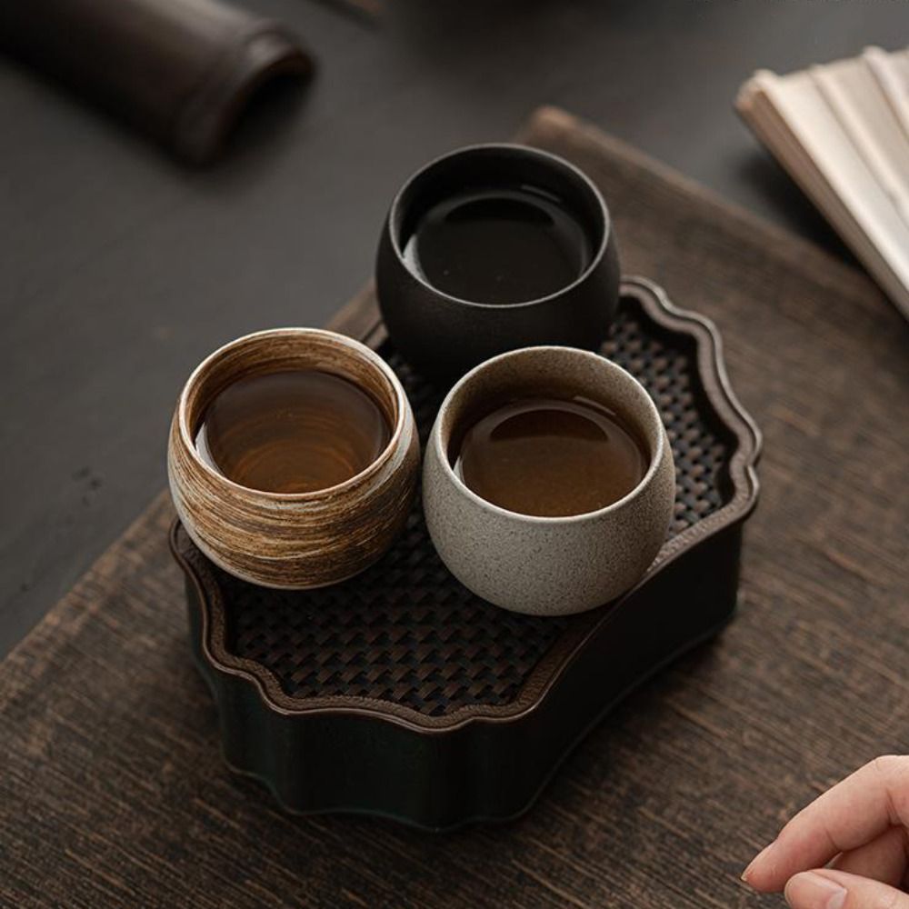 Coffee Tea For Me - ถ้วยชาเซรามิกสไตล์ญี่ปุ่นโบราณ 80 มล. ถ้วยชงชาแบบดั้งเดิม ทำมือ ถ้วยกาแฟสไตล์เรโทร