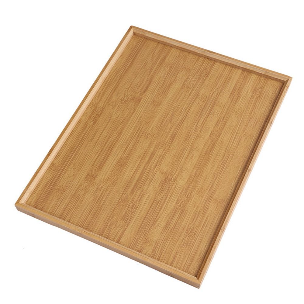 Coffee Tea Stand - ถาดไม้ไผ่ธรรมชาติ ถาดไม้ไผ่ทรงสี่เหลี่ยม สไตล์เรโทร ถาดเก็บอาหาร ถาดใส่อาหาร ถาดวางบนโต๊ะกาแฟ