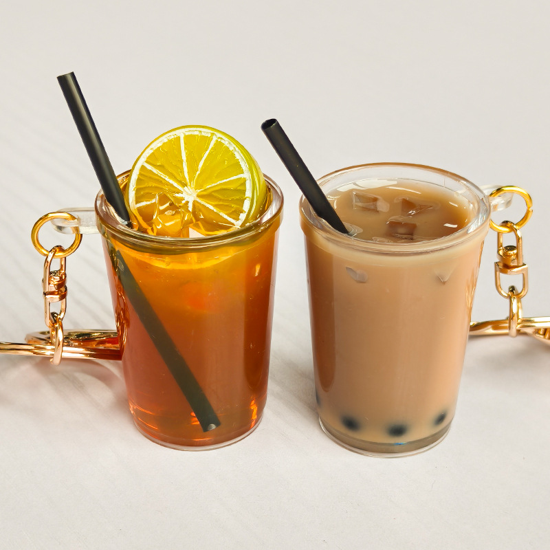 Coffee Tea Hong Kong - พวงกุญแจการ์ตูนฮ่องกง ชานมไข่มุกเลมอน น่ารัก แฟรปปูชิโน กาแฟลาเต้เย็น แก้วกาแฟ