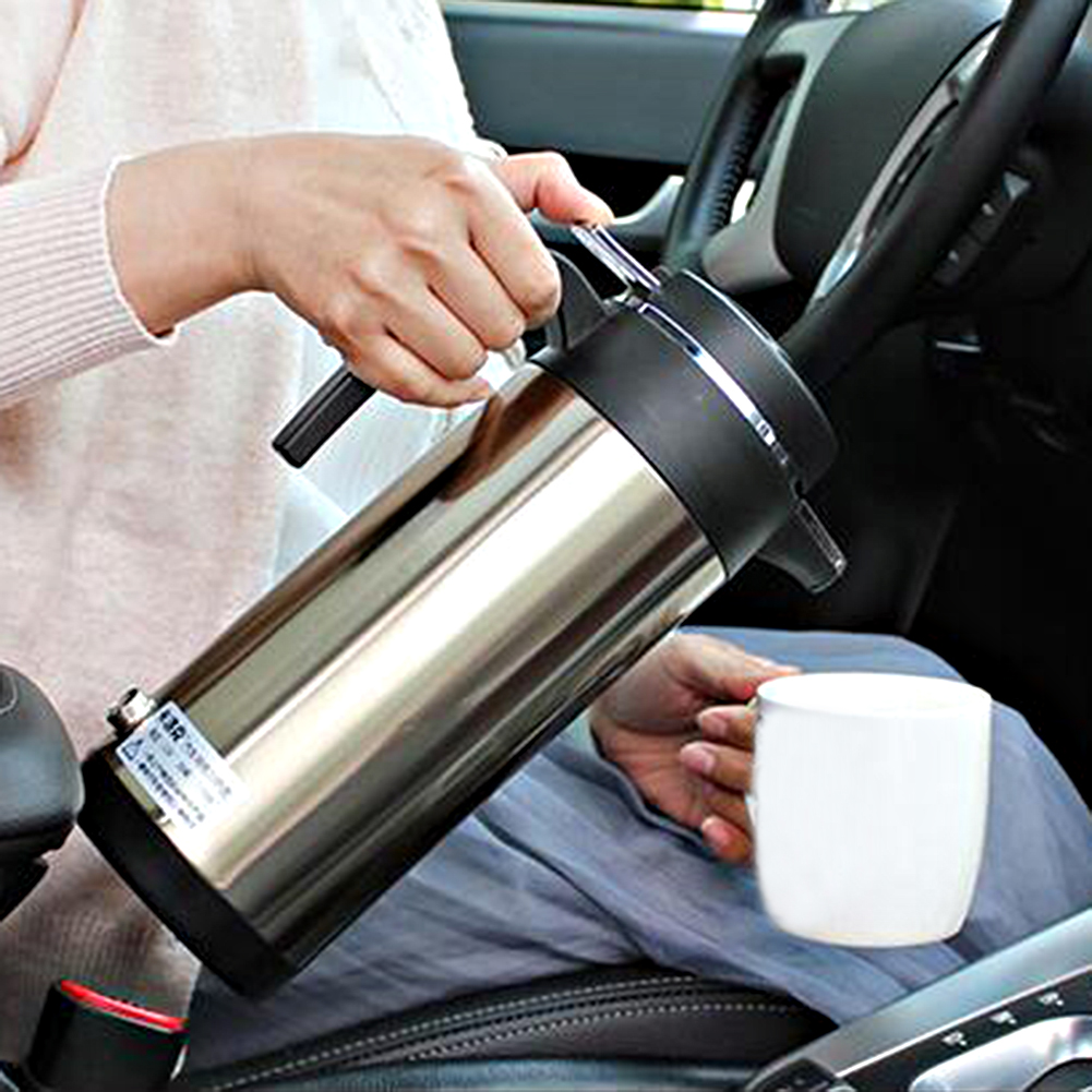 Coffee X Tea - กาต้มน้ำไฟฟ้า 1200 มล. 12V/24V ขวดน้ำร้อนสแตนเลสสำหรับชงชา กาแฟ