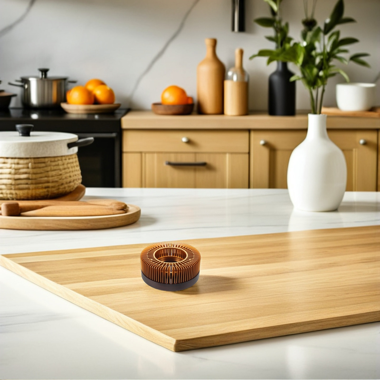 Coffee Tea Stand - เครื่องอุ่นกาน้ำชาสีทอง ขาตั้งอะลูมิเนียมสำหรับอุ่นกาน้ำชา เหมาะสำหรับบ้าน สำนักงาน โต๊ะบุฟเฟ่ต์ สถานีกาแฟ