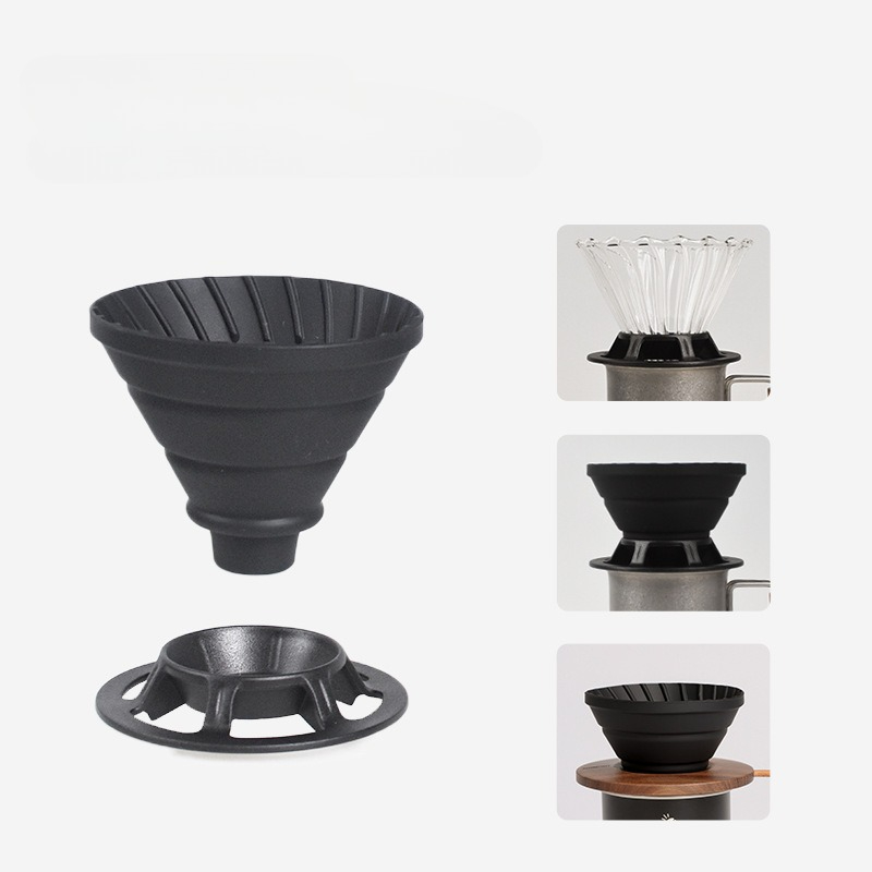 แบบพกพาพับซิลิโคนกาแฟกรองแก้วก - Coffee Dripper V60 บทวิจารณ์และราคา