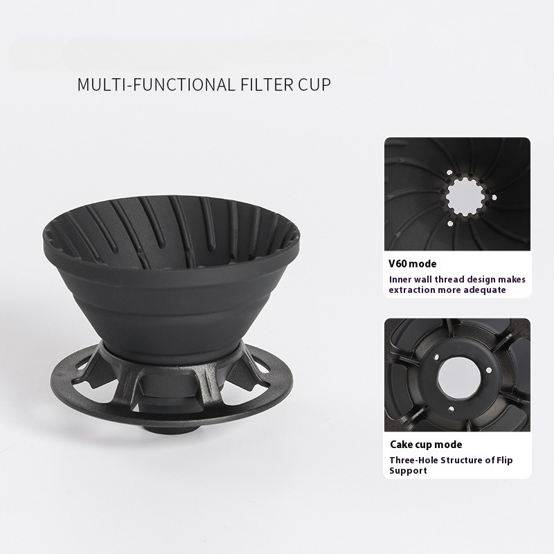 แบบพกพาพับซิลิโคนกาแฟกรองแก้วก - Coffee Dripper V60 บทวิจารณ์และราคา