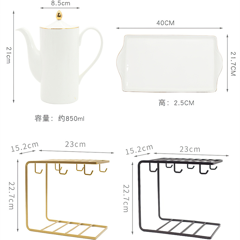 ถ้วยกาแฟเซรามิคถ้วยชาหม้อถาด N - Coffee Tea Stand บทวิจารณ์และราคา