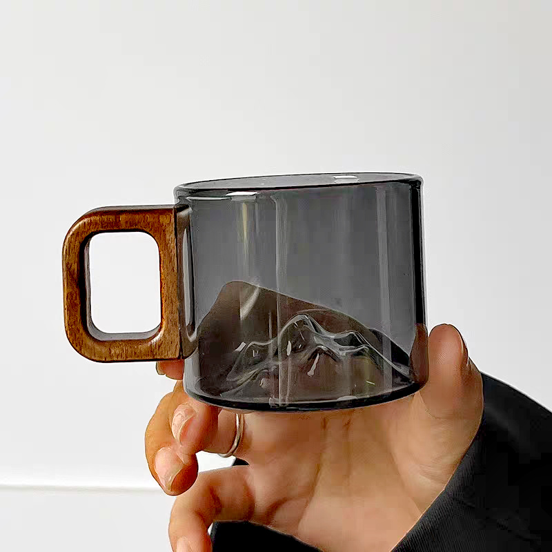 แก้วแก้วกาแฟหูจับทำจากไม้วอลนั - Coffee Tea For Me บทวิจารณ์และราคา
