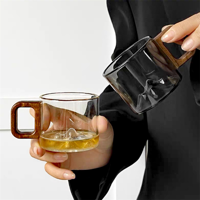 แก้วแก้วกาแฟหูจับทำจากไม้วอลนั - Coffee Tea For Me บทวิจารณ์และราคา