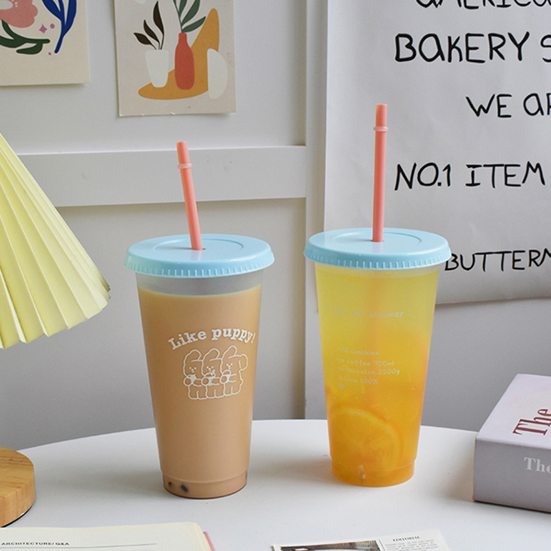 พลาสติกกระบอกน้ำน่ารักกาแฟชานม - Coffee Tea Equipment บทวิจารณ์และราคา