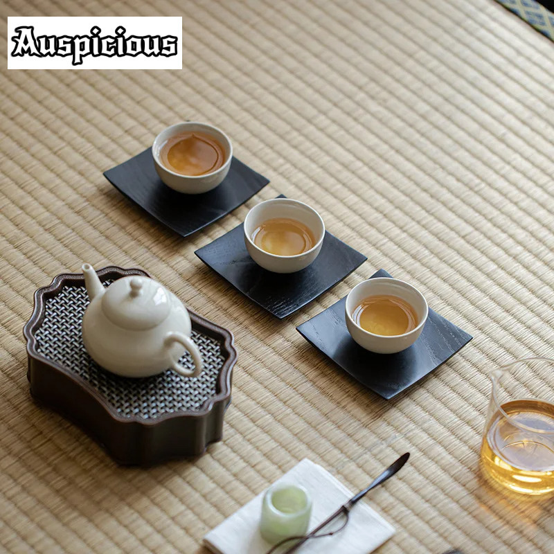 ที่รองแก้วไม้แข็งแบบย้อนยุค2ชิ - Coffee Tea Stand บทวิจารณ์และราคา