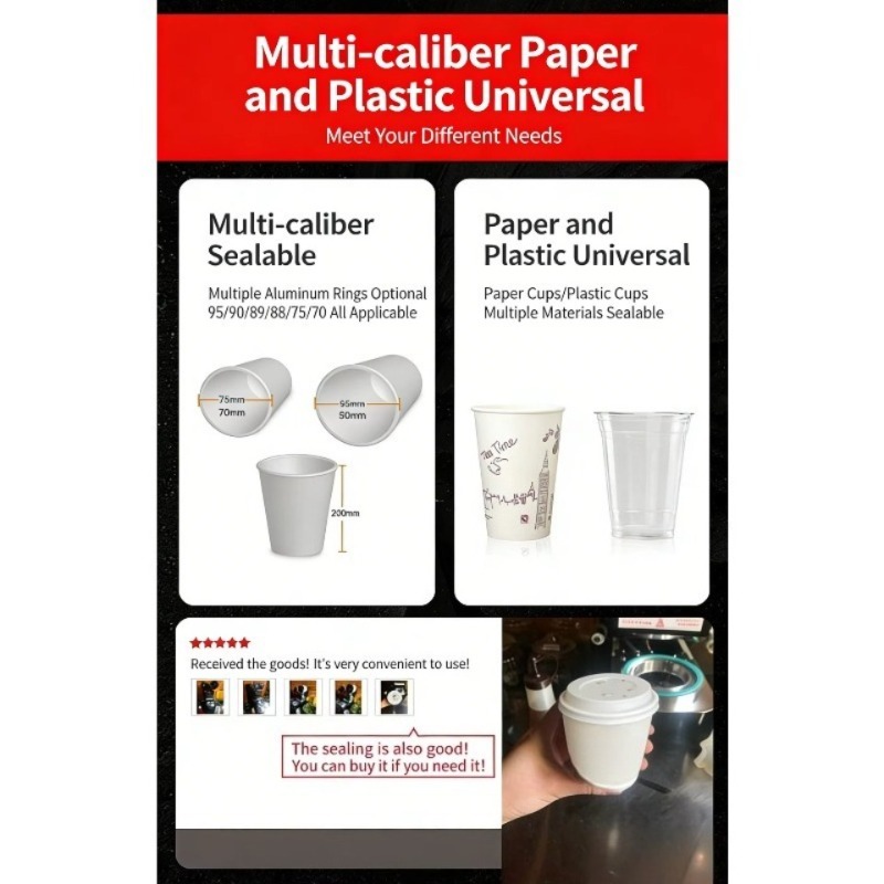 เครื่องซีลฝาพลาสติกอัตโนมัติเช - Coffee Tea Milk บทวิจารณ์และราคา