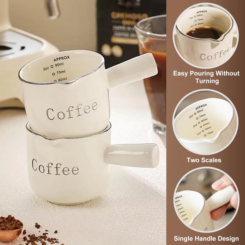 มินิถ้วยกาแฟเซรามิคพร้อมที่จับ - Coffee Tea Milk บทวิจารณ์และราคา