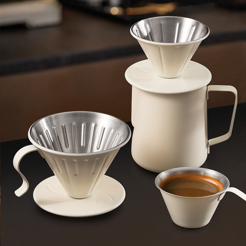 1-2 คนกาแฟกรองถ้วยสแตนเลสสตีลห - Coffee Dripper V60 บทวิจารณ์และราคา