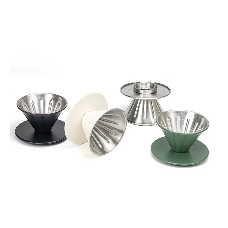 1-2 คนกาแฟกรองถ้วยสแตนเลสสตีลห - Coffee Dripper V60 บทวิจารณ์และราคา