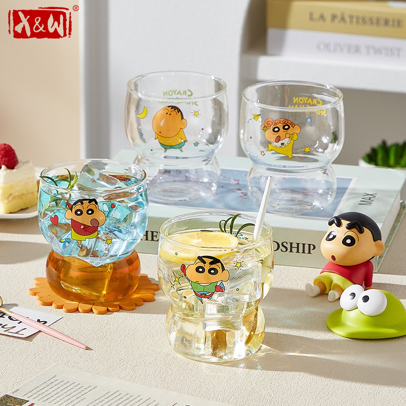 แก้วน้ำแก้วใสลายการ์ตูนชินจัง  - Coffee X Tea บทวิจารณ์และราคา