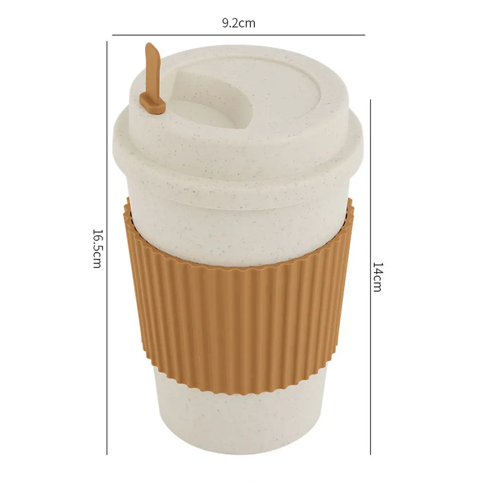 450ML ถ้วยกาแฟพร้อมฝาปิดฟางข้า - Coffee Tea For Me บทวิจารณ์และราคา