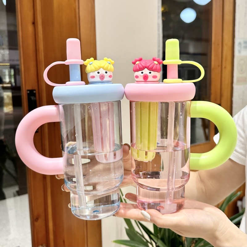 แบบพกพาขวดน้ําฟางน่ารักถ้วยฟาง - Coffee Tea Equipment บทวิจารณ์และราคา