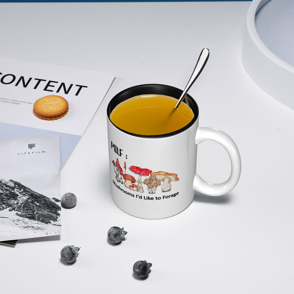 แก้วกาแฟเซรามิกตลกๆ ลายเห็ด MI - Coffee Tea Like บทวิจารณ์และราคา